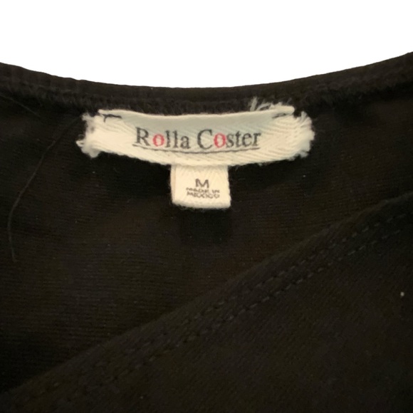 Rolla Coster Bodycon Dress One Strap Stretchy Long Back Zipper Mini Size Medium - Picture 9 of 9